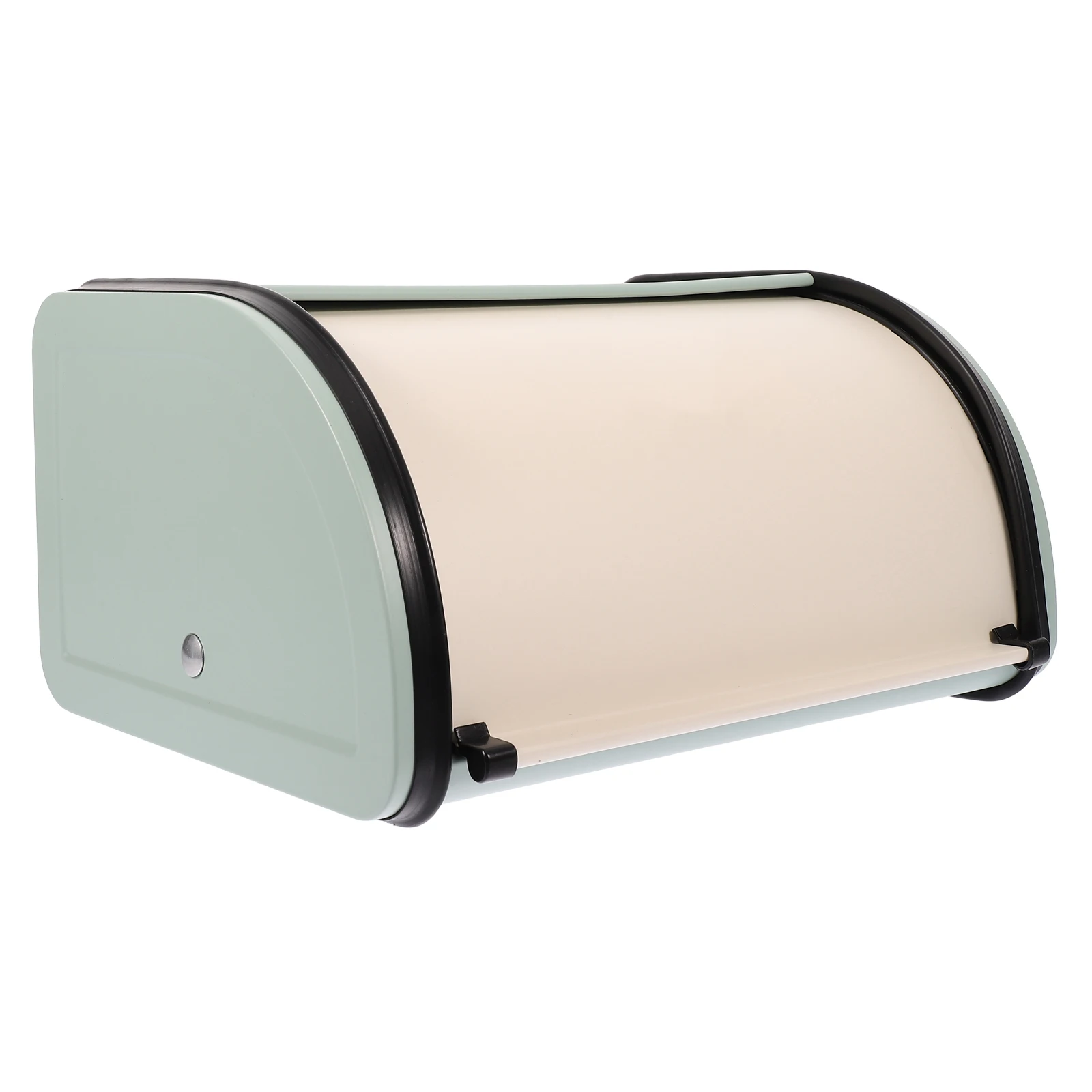 

Metal Bread Box Vintage Roll Top Lid Large Capacity Kitchen Countertop Storage Container for Homemade Bread Freshness
