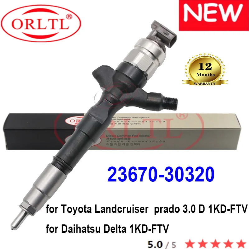 

ORLTL NEW 23670-30320 095000-7720 Common Rail Fuel Injector 2367030320 23670 30320 for Toyota Landcruise prado 3.0 D 1KD-FTV