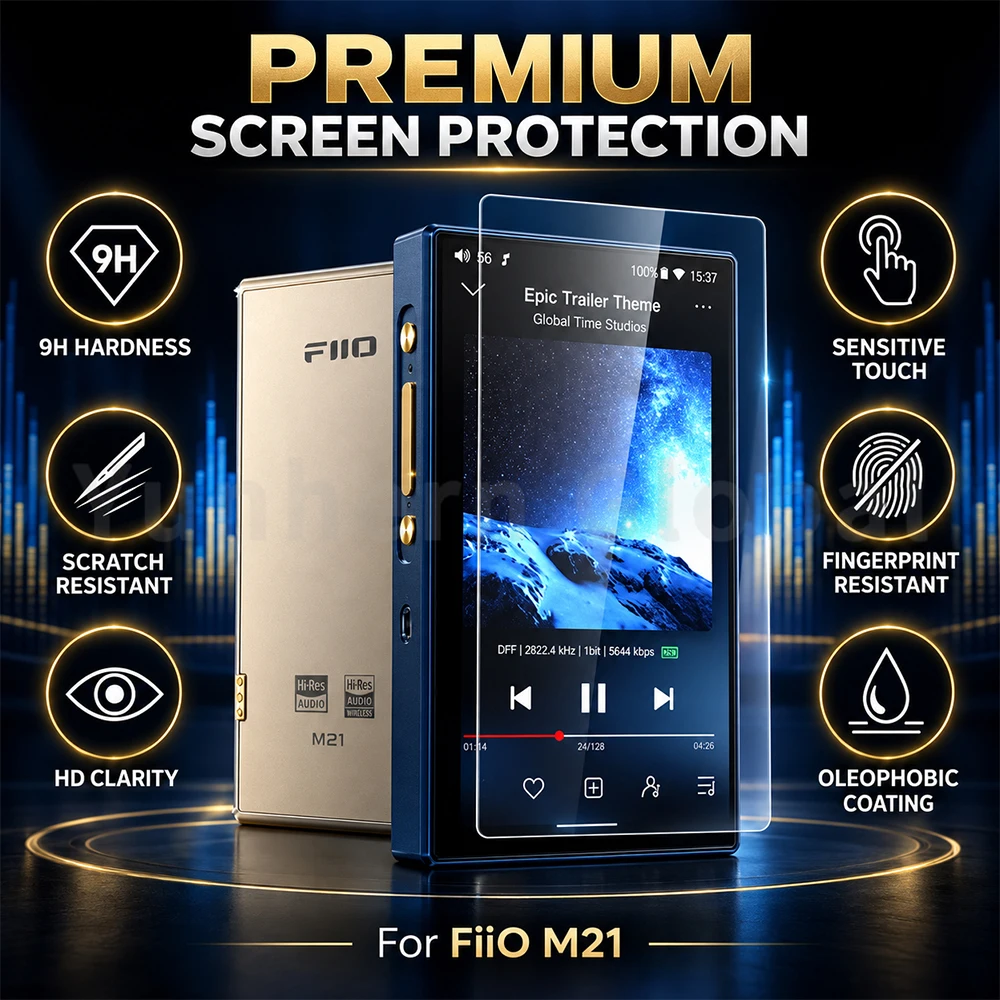 For Fiio M21 Tempered Glass Full screen 9H Screen protector