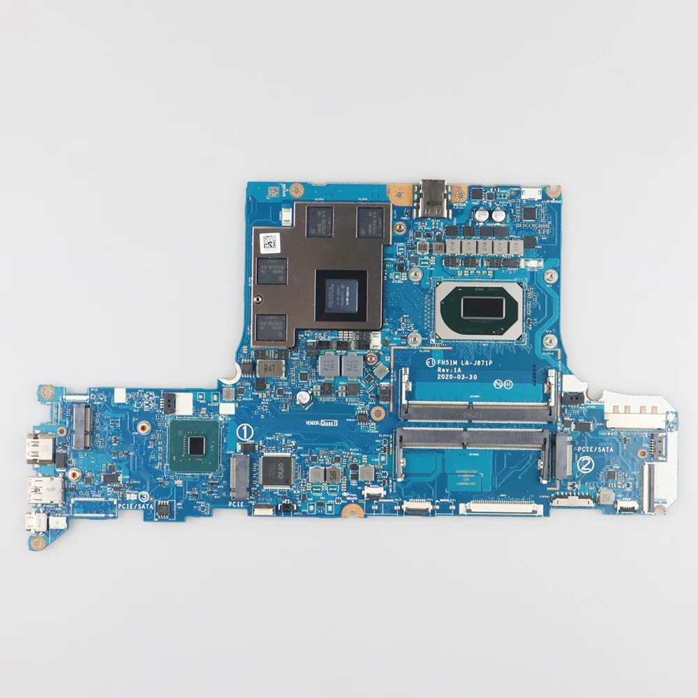 

LA-J871P For Acer Nitro 5 AN515-55 AN517-52 Laptop Motherboard CPU i5-10300H Motherboard with processor