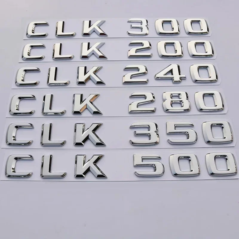 Car Trunk Letters Logo Emblem Badge decalcomanie Sticker per Mercedes Benz CLK Class CLK55 CLK63 CLK200 CLK230 CLK240 CLK280 CLK320