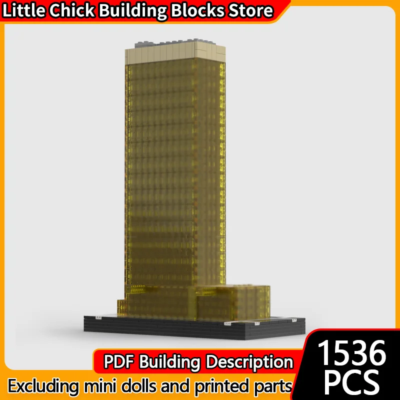 مدينة شارع عرض نموذج MOC قوالب بناء مركز التمويل في الشرق الأقصى وحدات التكنولوجيا الأطفال هدايا العيد تجميع اللعب البدلة