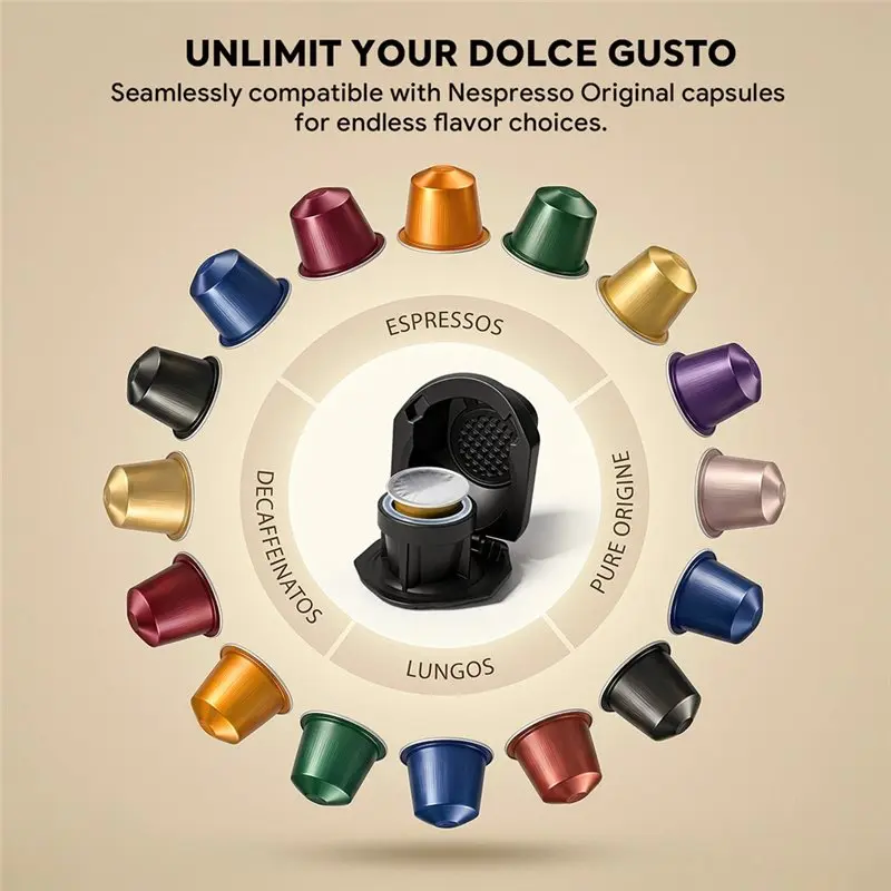 B06B-Coffee Capsule Converter Adapter Refillable Reusable For Dolce Gusto N To DG Conversion Tray
