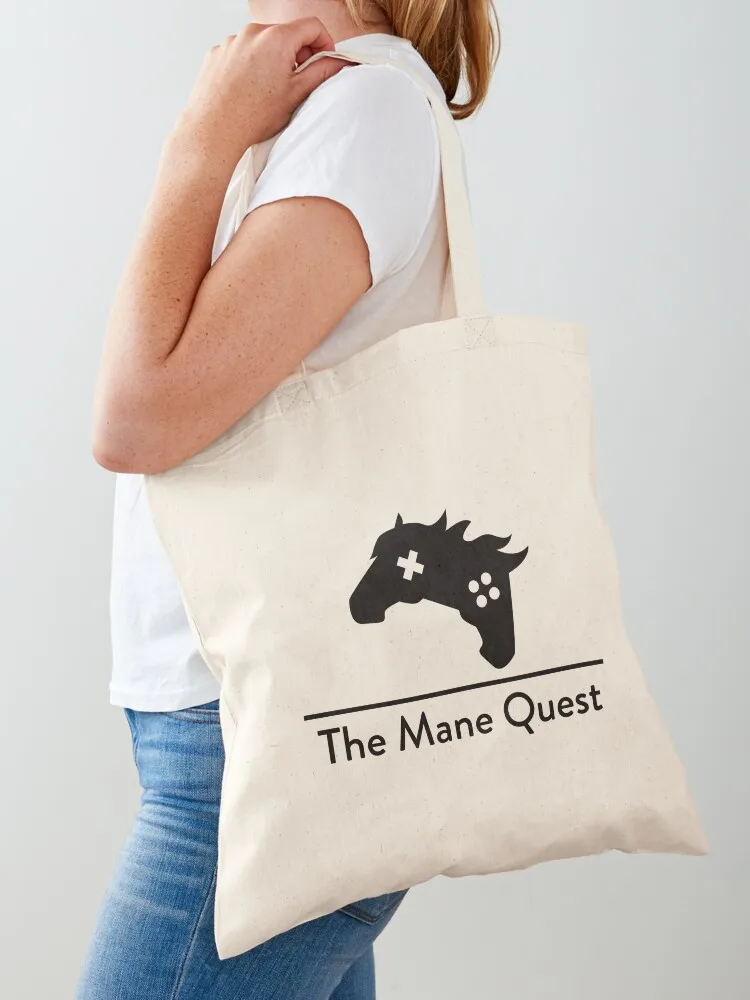 

The Mane Quest - Logo & Title Vertical Tote Bag Cloth bags personalized tote hand bag ladies Custom bag