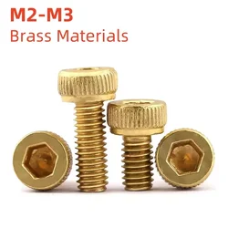 M2 M2.5 M3 Brass Hex Socket Cap Head Screws Bolt