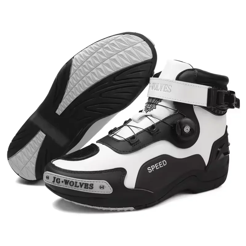 JG.WOLVES Men Women Motorcycle Boots Motocross Boots Bicycle Outdoor Riding Anti-slip Winters Sneakers Mountain Racing Road