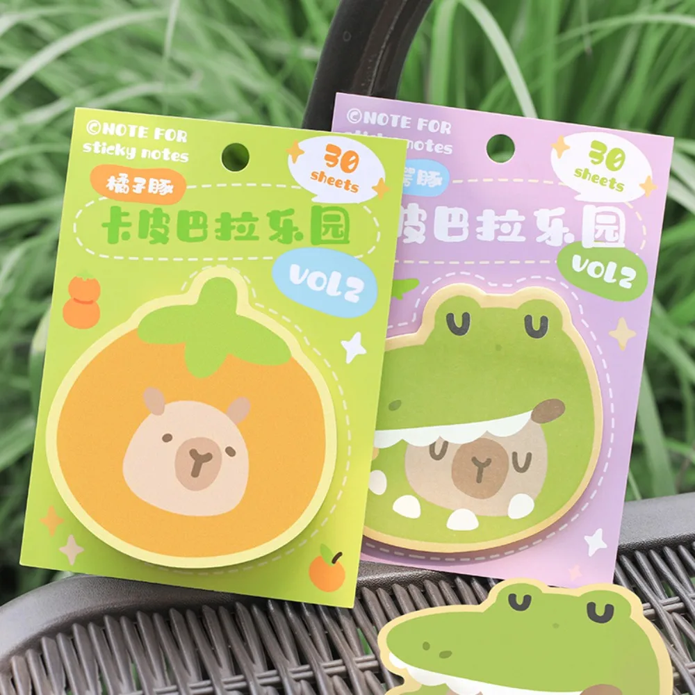 

Self-stick Self-stick Adhesive Memo Pads Notepad Adhesive Capybara Sticky Notes Cartoon Animal Cute Capybara Notebook Bookmark