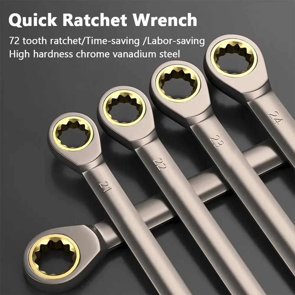 عالية الجودة CR-V المفكات عزم دوران عالي 72 الأسنان اسئلة الشدات ذات الاستخدام المزدوج أدوات إصلاح اليد مفتاح توركس