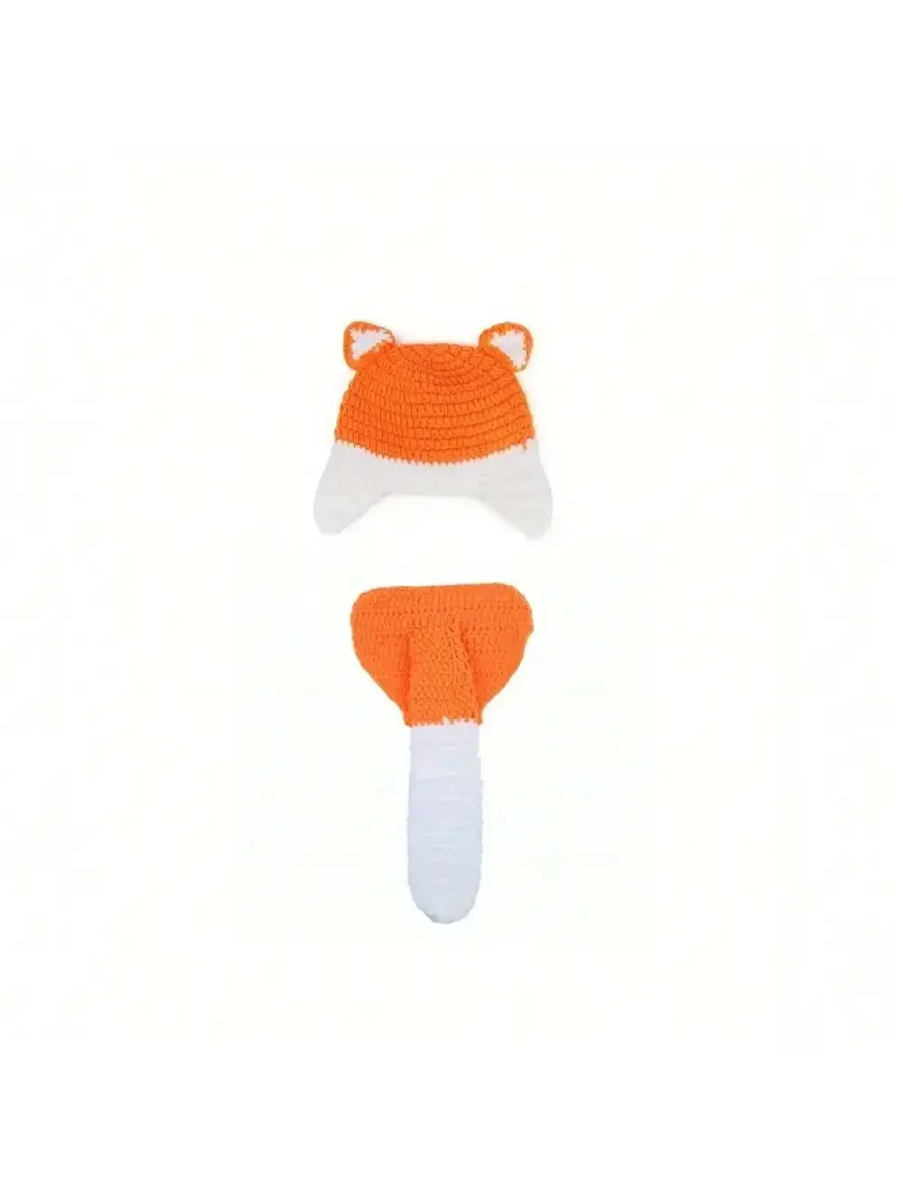 Animal Style Newborn Baby Crochet Knitted Fox Costumes Baby Photography Props Handmade Photo Outfit Baby Session Clothes