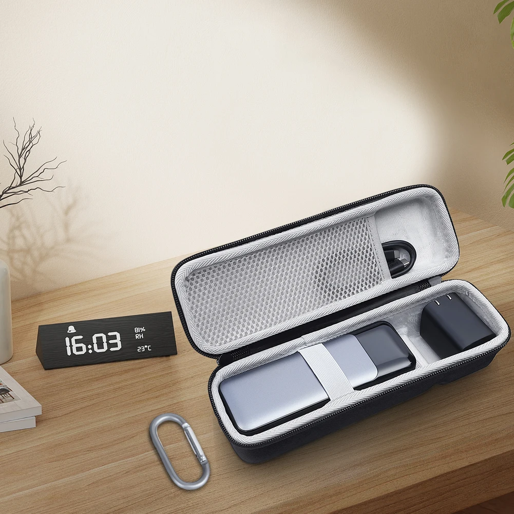 حقيبة حمل EVA مقاومة للماء حقيبة سفر صلبة مع حبل يد وحلقة تسلق لهاتف Anker Prime 27650mAh Power Bank 250W