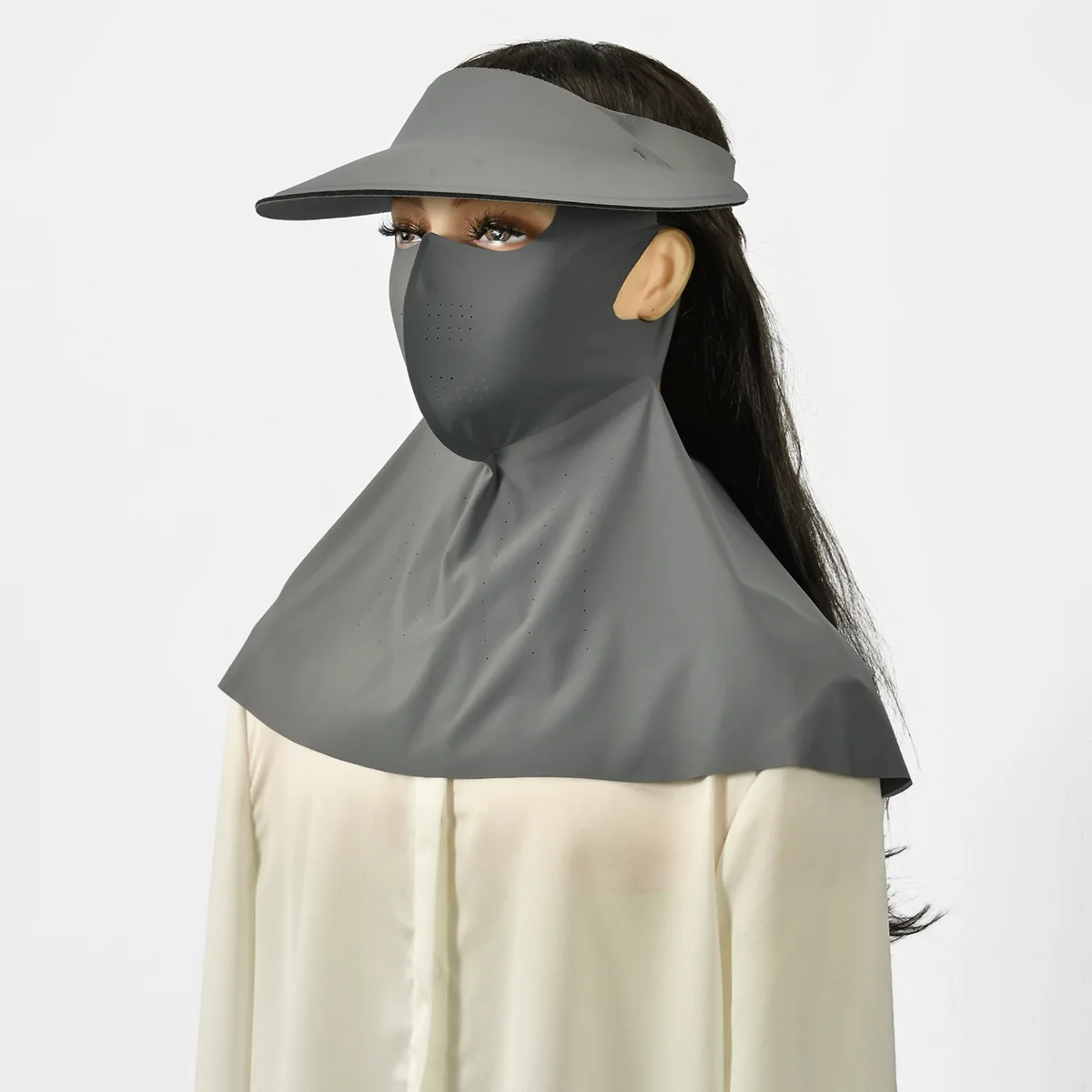 

Sun Proof Women Sunscreen Mask Full Face Face Cover Lightweight Baseball Cap sun Protection Neck Gaiter Breathable Outdoor Sport