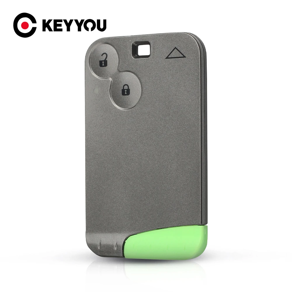 

KEYYOU 10pcs/lot Replacement 2 Button Remote Key Card Shell Case Smart Card Key Case For RENAULT Laguna