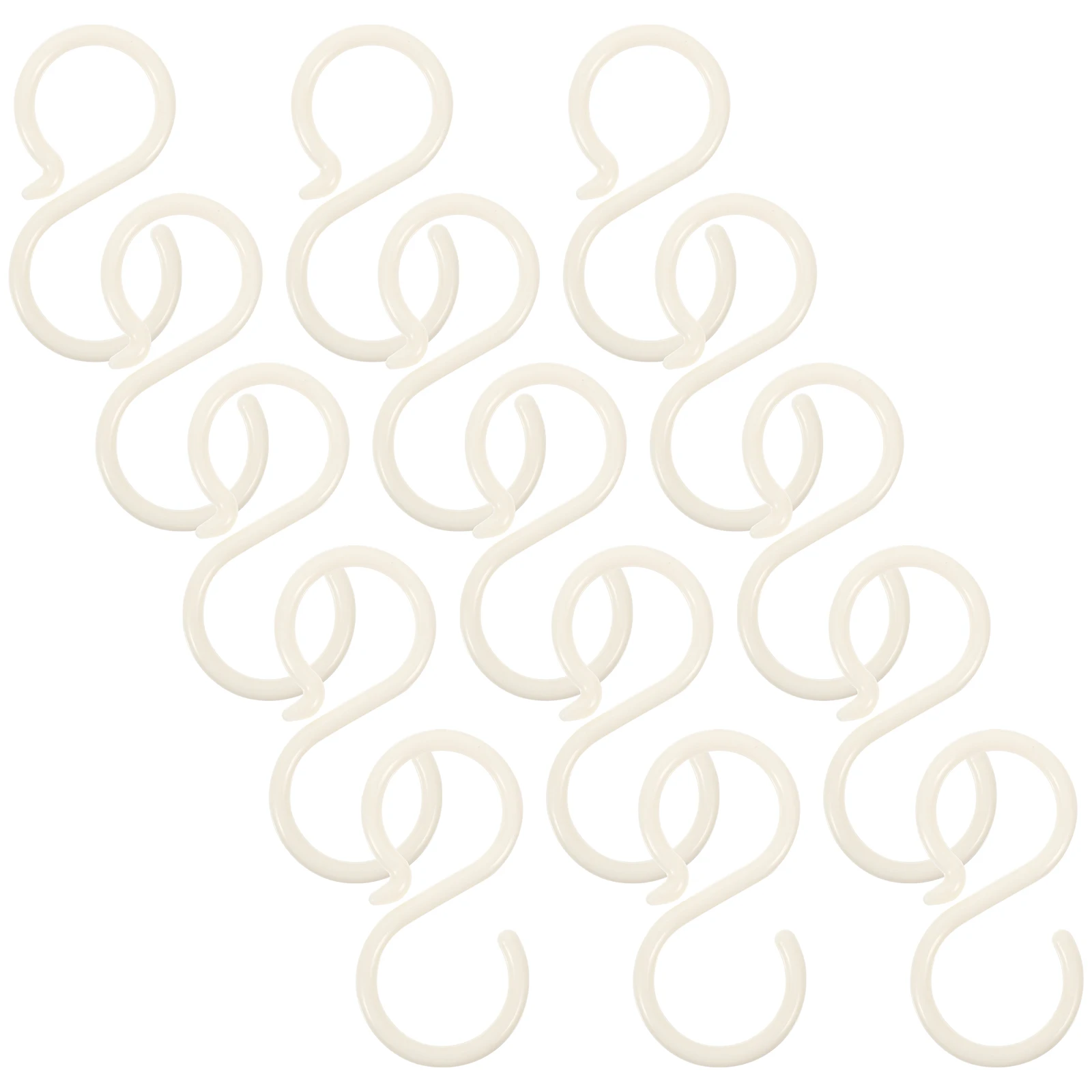 

40pcs Plastic S Hooks Scrunchies Storage Organizer Heavy Duty Hooks For Bathroom Closet Home S-Hooks Headband Towel Hanger