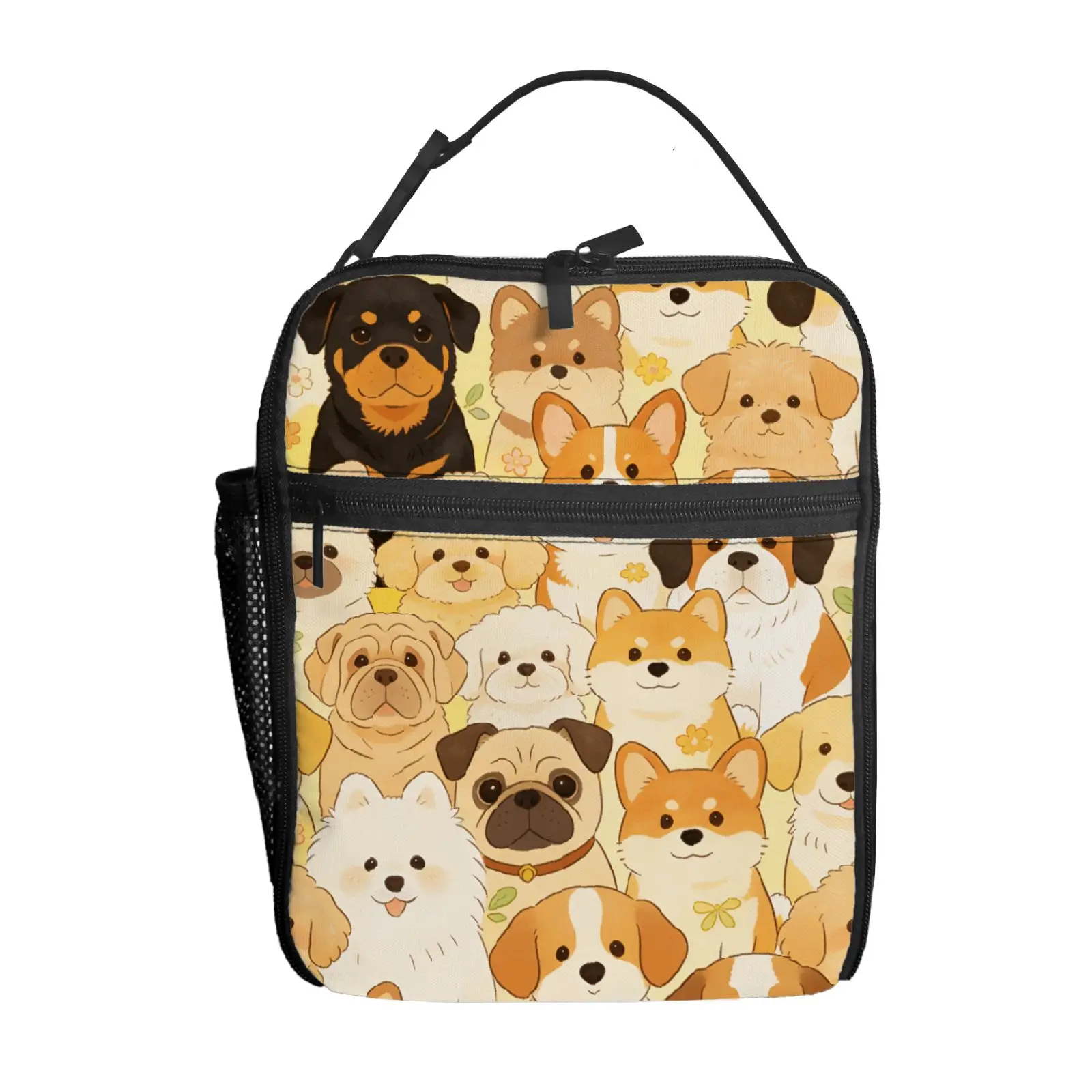 

1pc Cartoon Cute Puppy Print Lunch Bag Handbag High-Quality Cute Casual Party Picnic School Gift for Daily Use