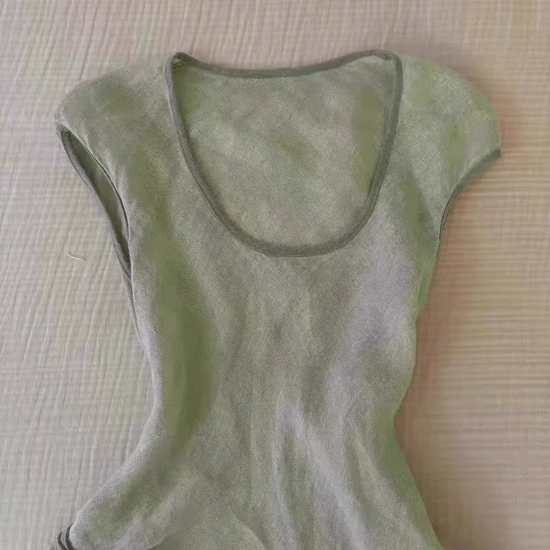 Summer Thin Green Tang Suit Irregular Mini Dresses Women Sleeveless 3D Floral Camisole Dress Slim Short Vestidos