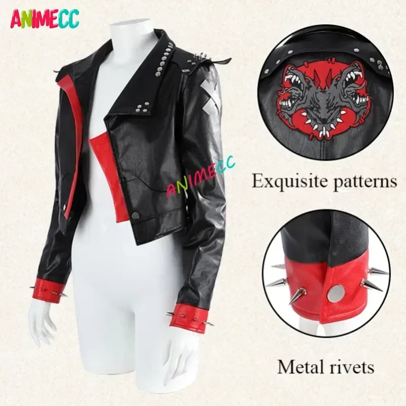 In Stock XS-3XL Vi Cosplay Costume Jacket Wig Tattoo Sticker  Anime Lol Arcane Violet Cosplay Halloween Party Outfits for Women