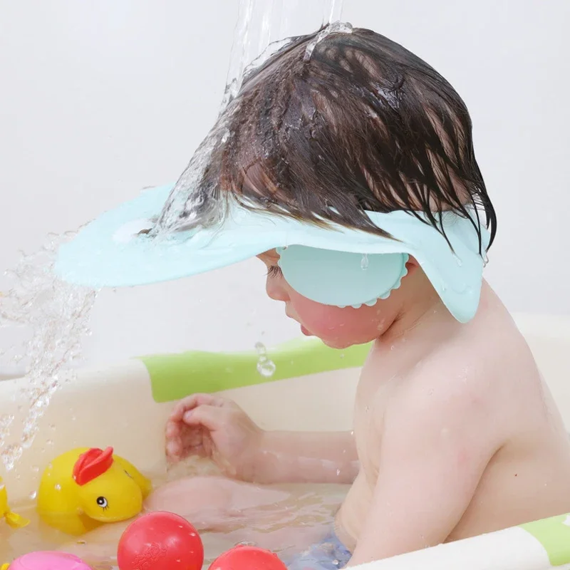 Adjustable Baby Shampoo Hat – Soft Waterproof Bath Cap for Infants & Toddlers  Protects Eyes  Ears During Hair Washing