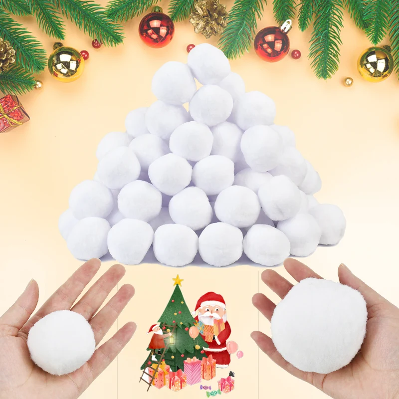 Christmas White Foam Ball Ornaments Xmas Tree Hanging Snowflake Bell Pendants Navidad Home Party Decorations 2025 New Year Gifts