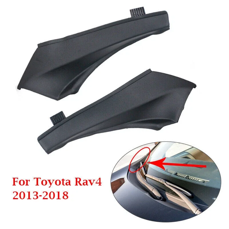 

2pcs Left Right Car Front Windshield Wiper Side Trim Cover Water Deflector Cowl Plate For Toyota RAV4 2014 2015 2016 2017 2018