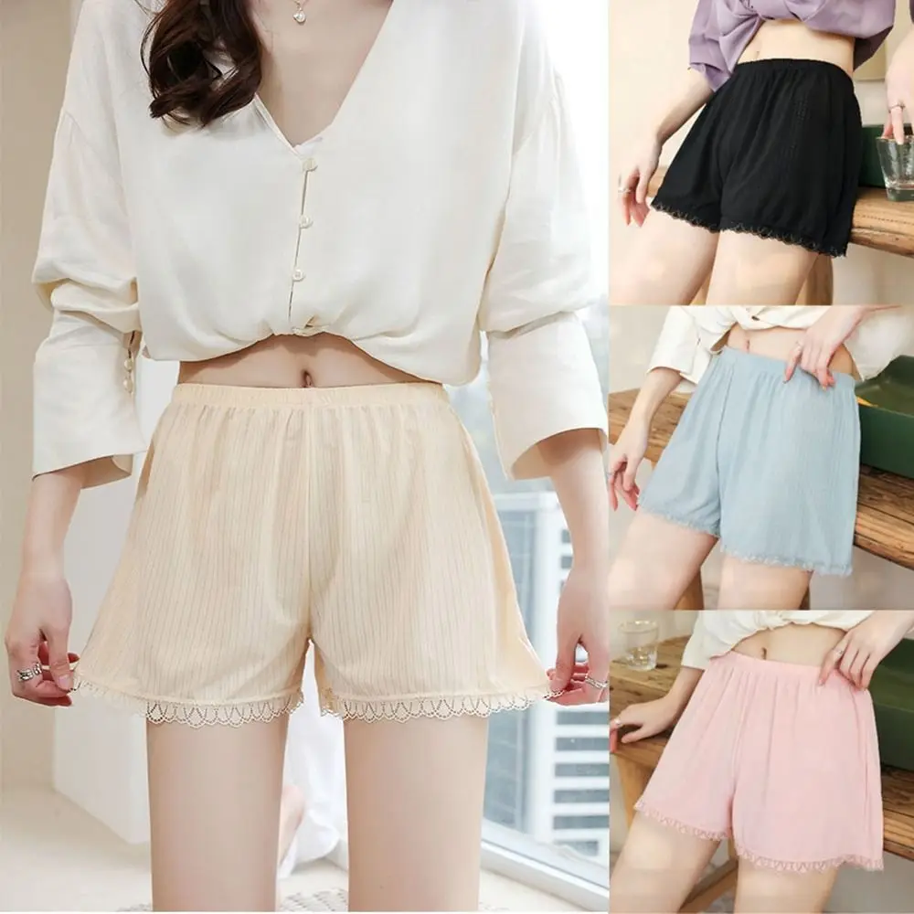 

Lace Lace Safety Pants New Soft Anti-Emptied Home Pants Comfortable Loose Shorts Sleeping Shorts Women