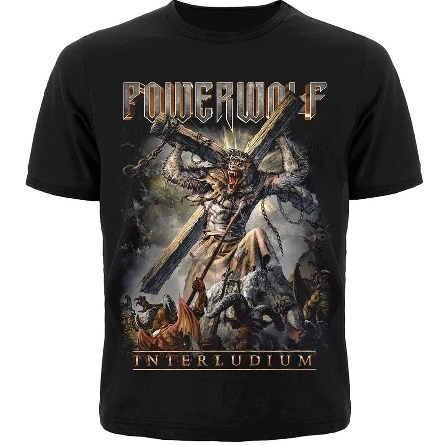 

Powerwolf Interludium Graphic Printed Men's and Women's Loose Short Sleeved T-shirts for Casual Wear, Luxury Clothing for All