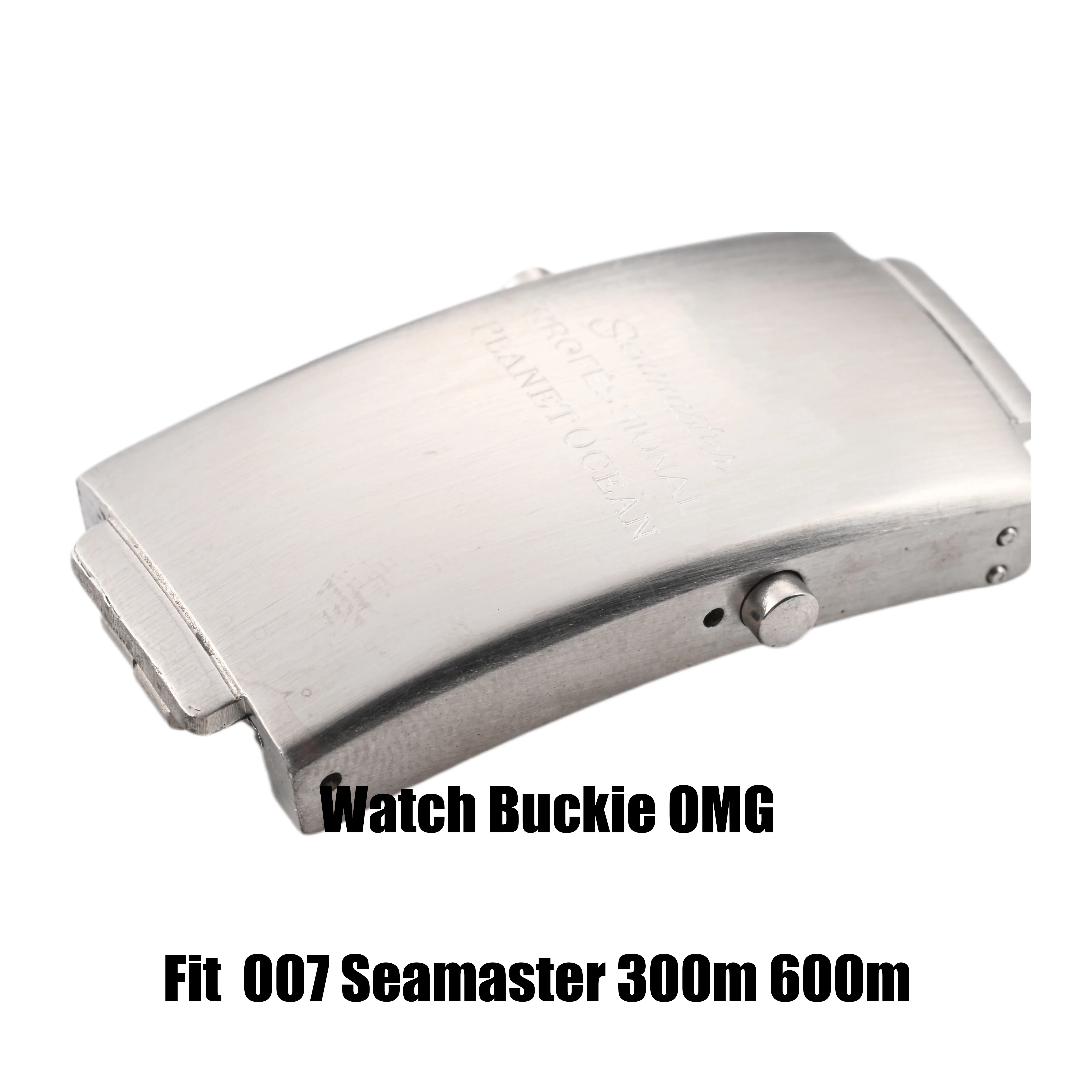 Substitute OMG buckle Omega Seamaster Speedmaster double push folding clasp solid steel strap buckle 18 20mm