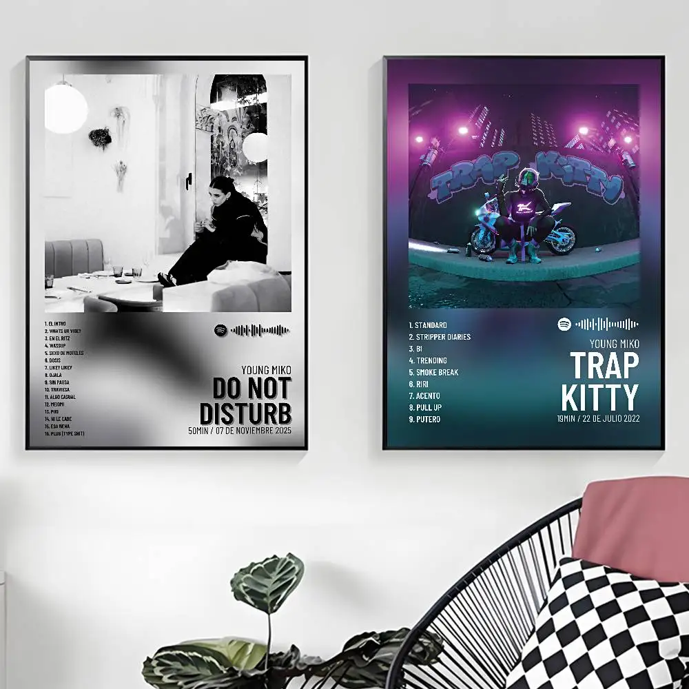 Rapper Young Miko Poster HD Art Sticky Wall Waterproof Home Living Room Bar Decoration