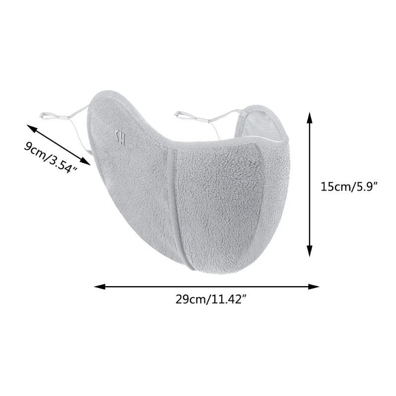 Masque chauffant pour le visage, pour le Ski, le cyclisme, le Sport, pour homme et femme, demi-masque en polaire thermique