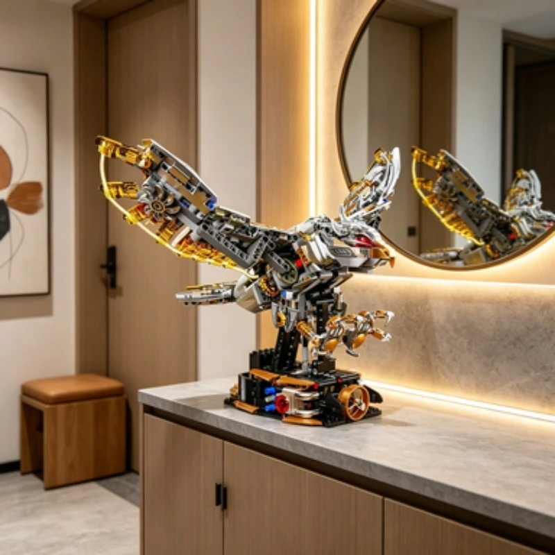 MOC 1168PCS Mechanical Eagle Building Blocks Model, DIY Assembly Bricks, Party Favor, Christmas & Birthday Souvenir Gift