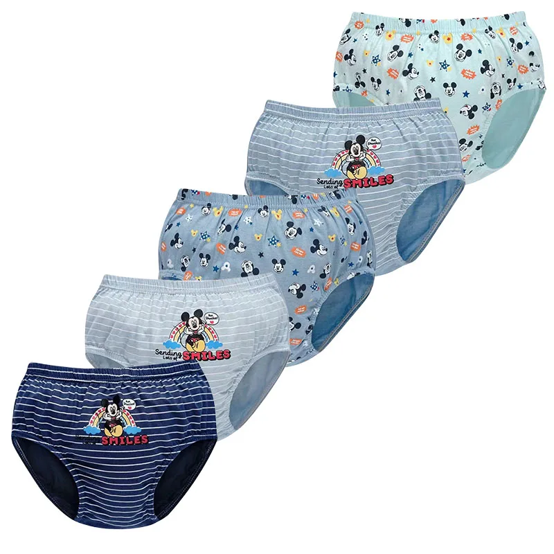 5Pcs/Lot Mickey Children Underwear For Boy High Quality Cotton Boys Briefs Mickey Mouse Kids Triangle Knicker Breathable Shorts