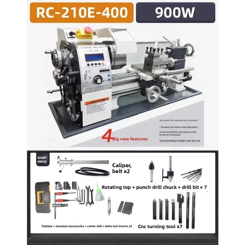 Micro Mini Processing Machinery Small Household 210V Lathe Multifunctional Woodworking Metal Machine Tool