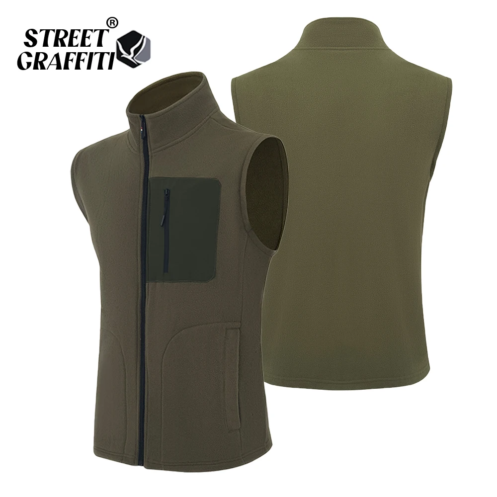 

2025 Men Vest Autumn Winter Jacket Casual Pocket Coat Warm Sleeveless Jackets Fashion Male Vest Outdoor Outwear