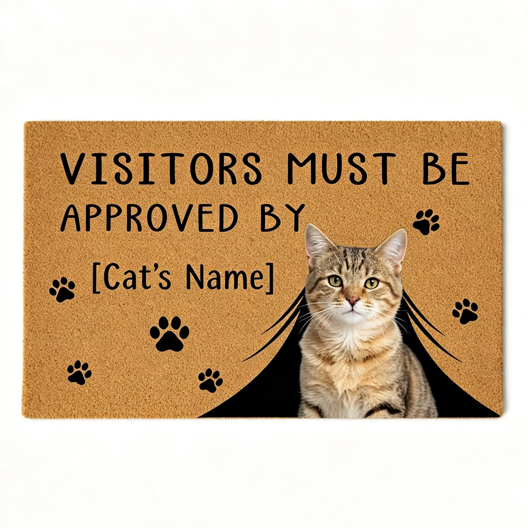 

Funny Pet Mat Custom Carpet Anti Slip Custom Cat Photo Pattern Rug Indoor Home Entrance Decoration Housewarming Gift