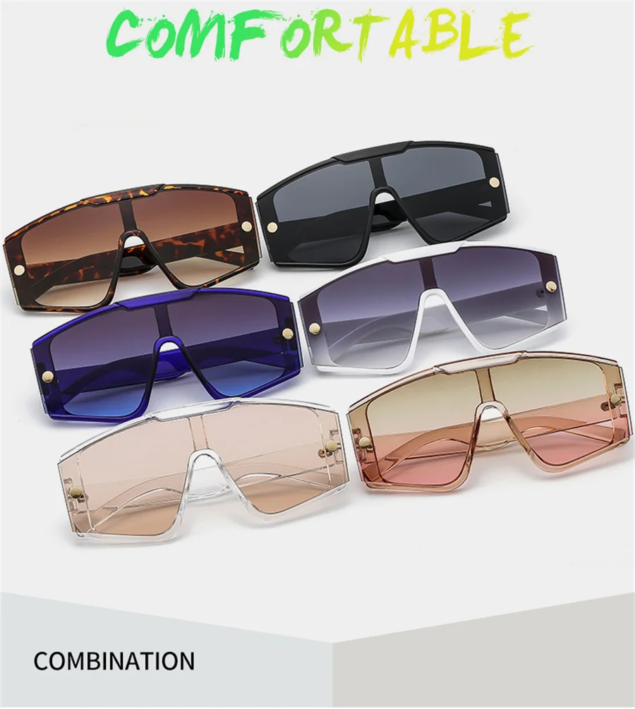 Modische, übergroße, quadratische Sonnenbrille für Damen, UV400, Vintage-Sonnenbrille, luxuriöses großes Design, Schutz im Vintage-Stil – Detail 3