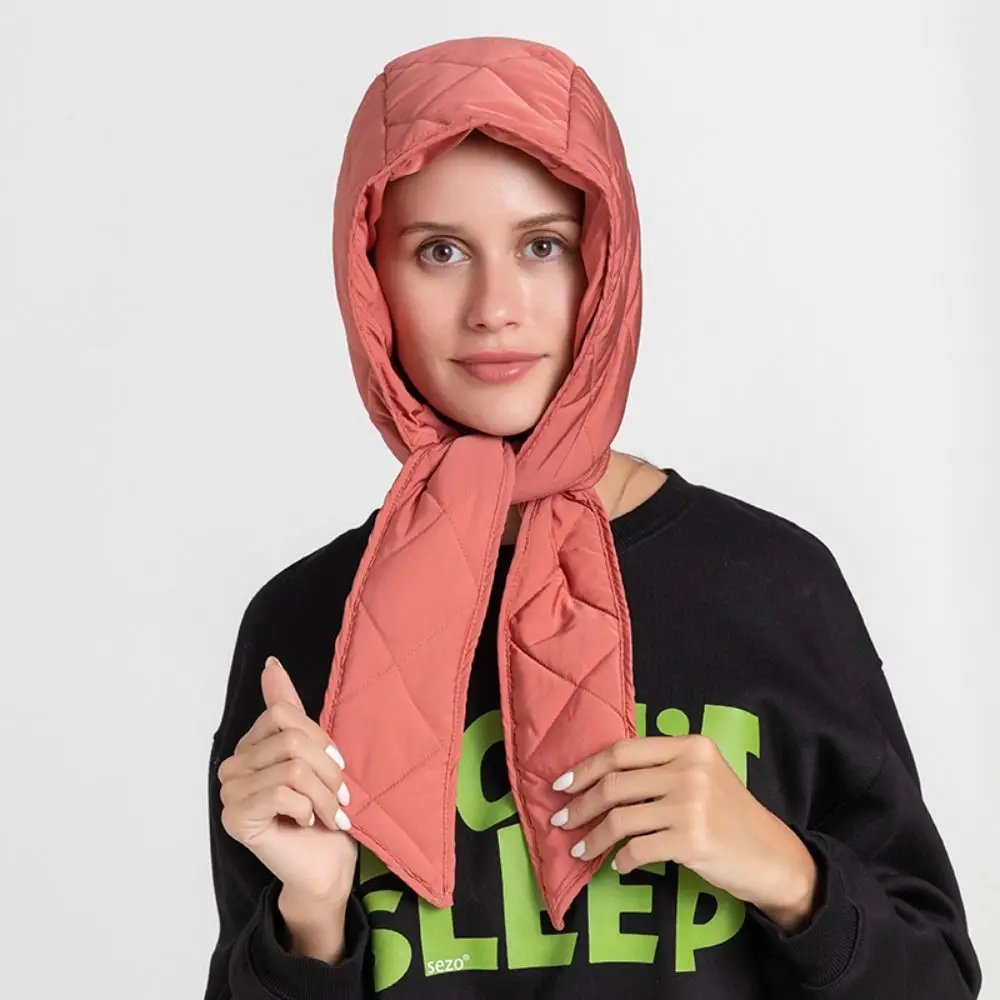 العصرية الشتاء الدافئة البخاخ الحجاب مبطن النساء الرجال يندبروف وشاح قبعة قبعات بيني خفيفة الوزن #3