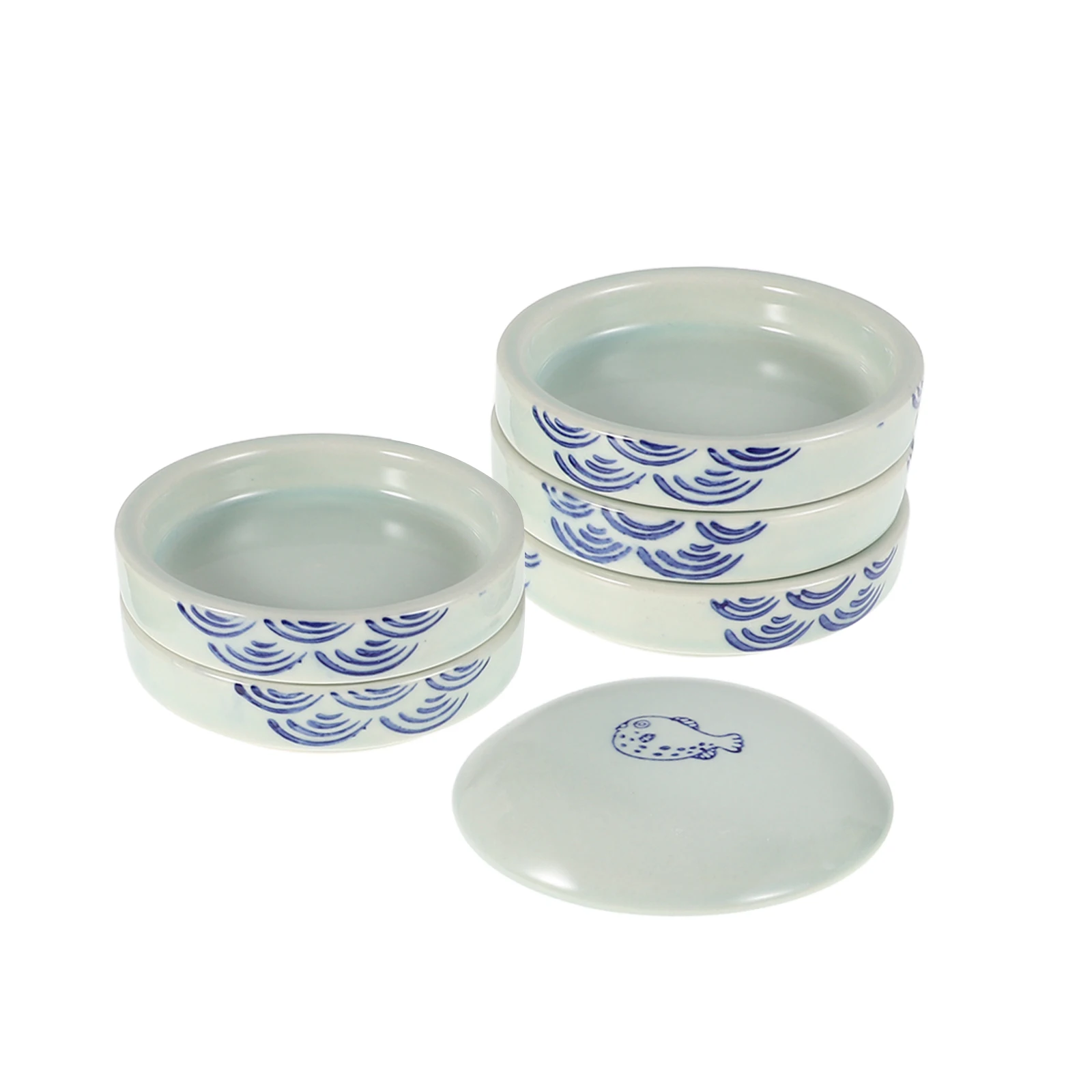 

5 Layer Ceramic Paint Palette Stackable Mixing Tray with Lid for Watercolor Chinese Ink Calligraphy Painting Supplies