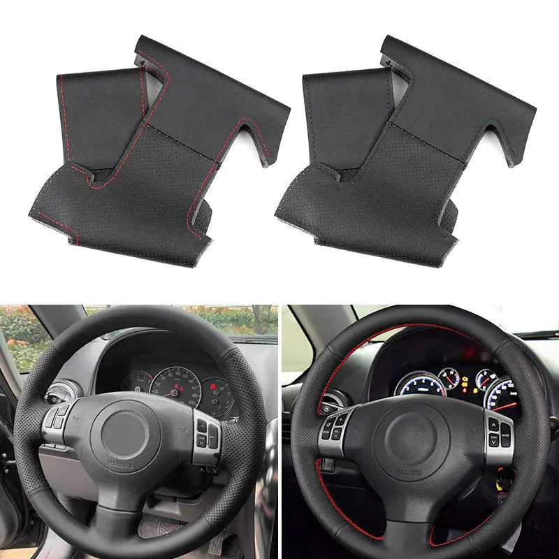 For Suzuki Swift SX4 Alto 2008-2013 Splash 2007 Opel Agila (2) 2008-2014 Hand-stitched Car-styling Steering Wheel Leather Cover