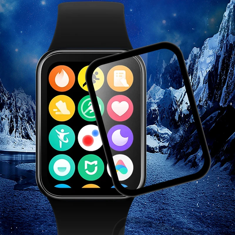 샤오미 미 밴드 8 프로용 스마트 워치 풀 커버, 3D 커브드 엣지 투명 보호 필름, 화면 보호대 스마트 워치 액세서리