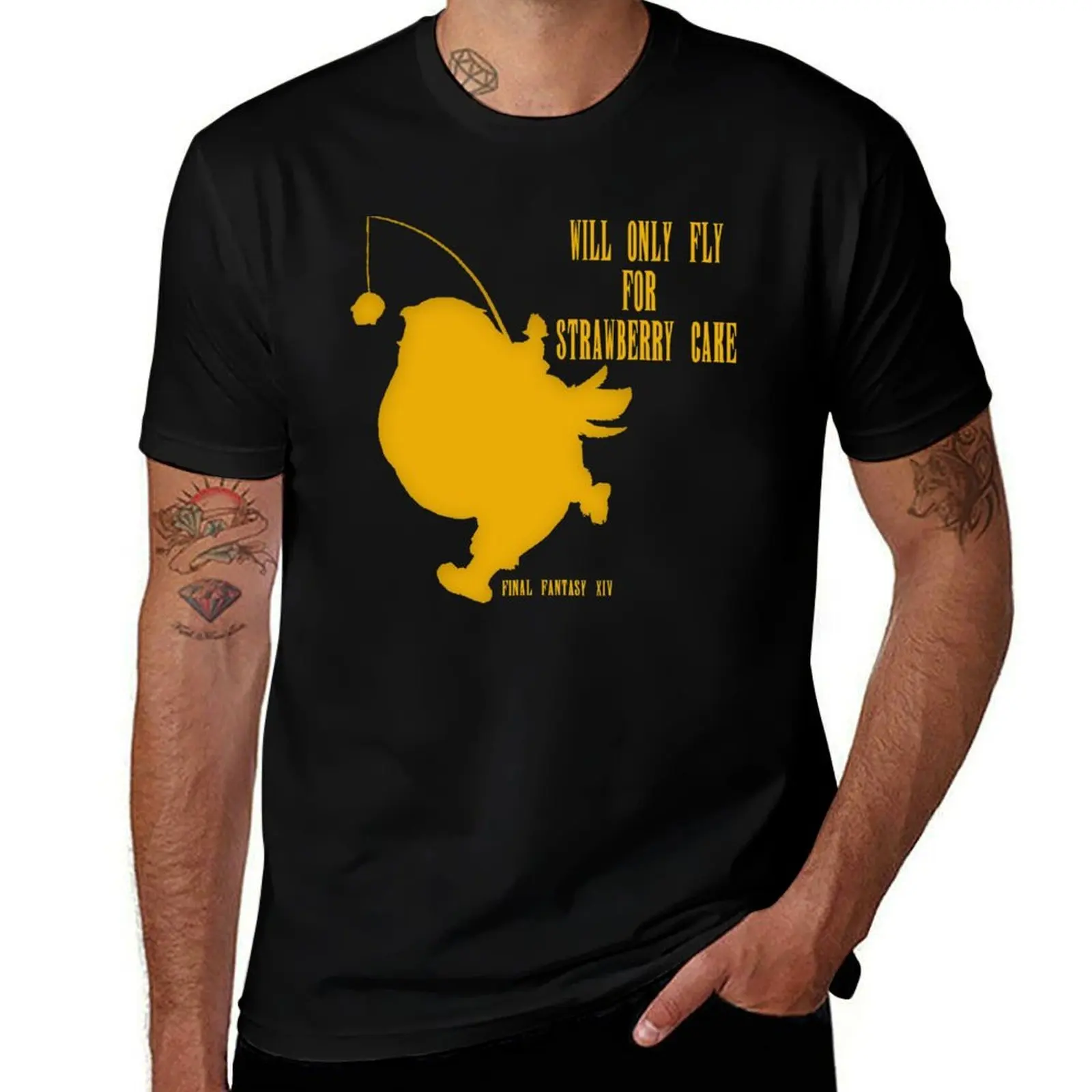 FFXIV - Fat Chocobo Problems T-Shirt Utility Work Short Sleeve Top T-Shirt