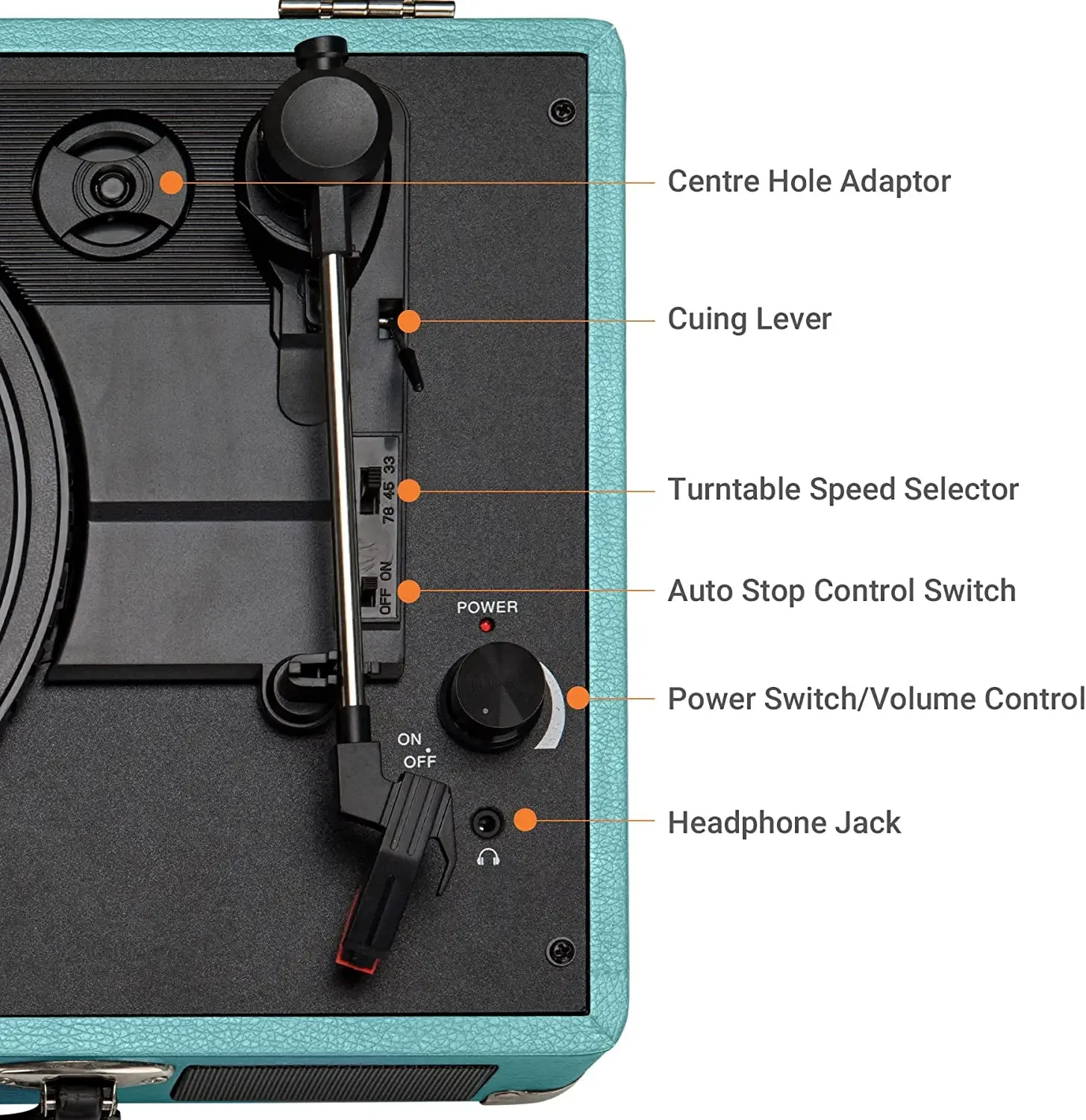New Audio Sound CD Player Usb Sd Lp Record Aux Input Radio Cassette Pc Link Rec 3 Speed Record Turntable Vinyl Record Player - view 3