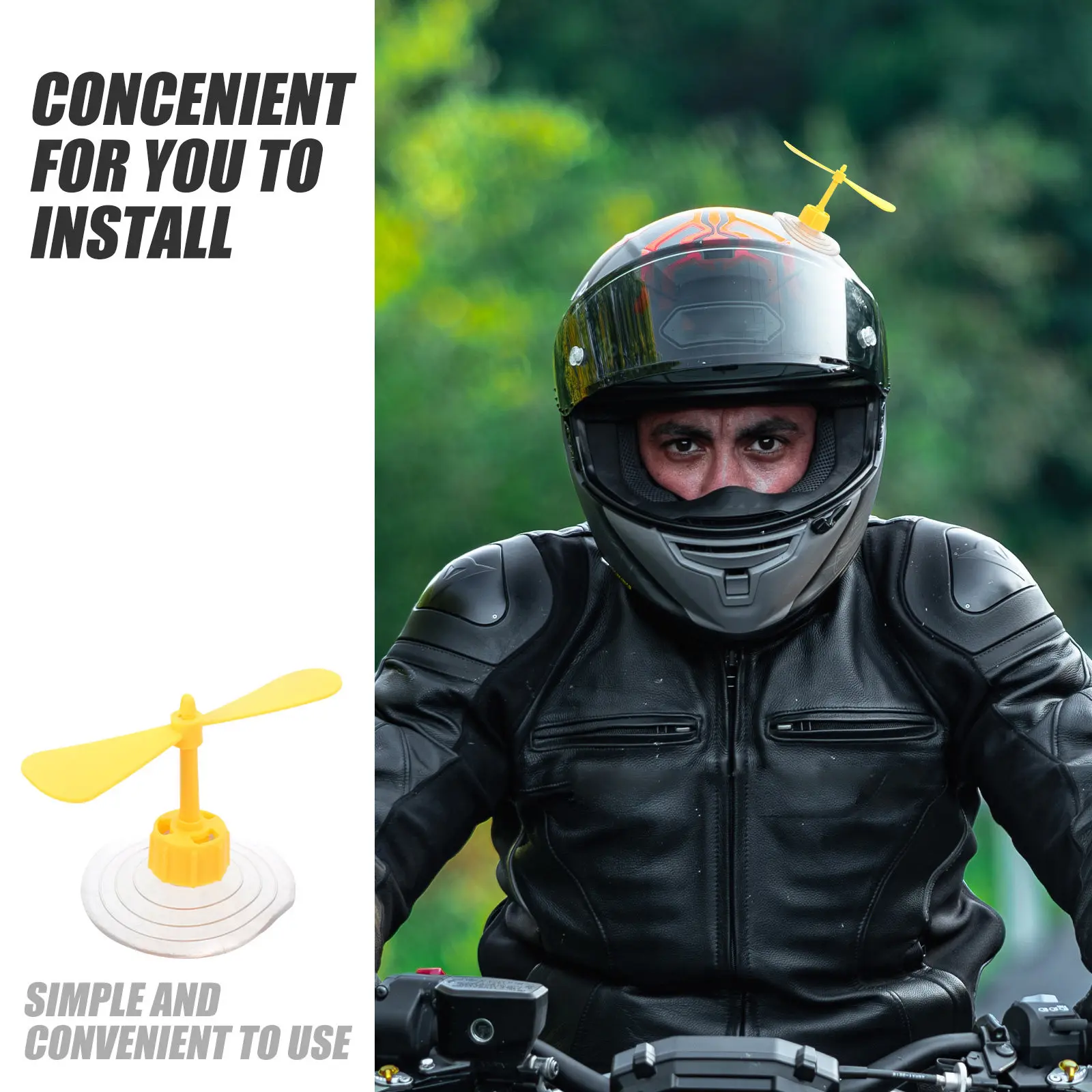 10Pcs Lovely Dragonfly Suction Cup Decor for Motorbike Motorcycle Hard Hat Creative Decoration Double Layer
