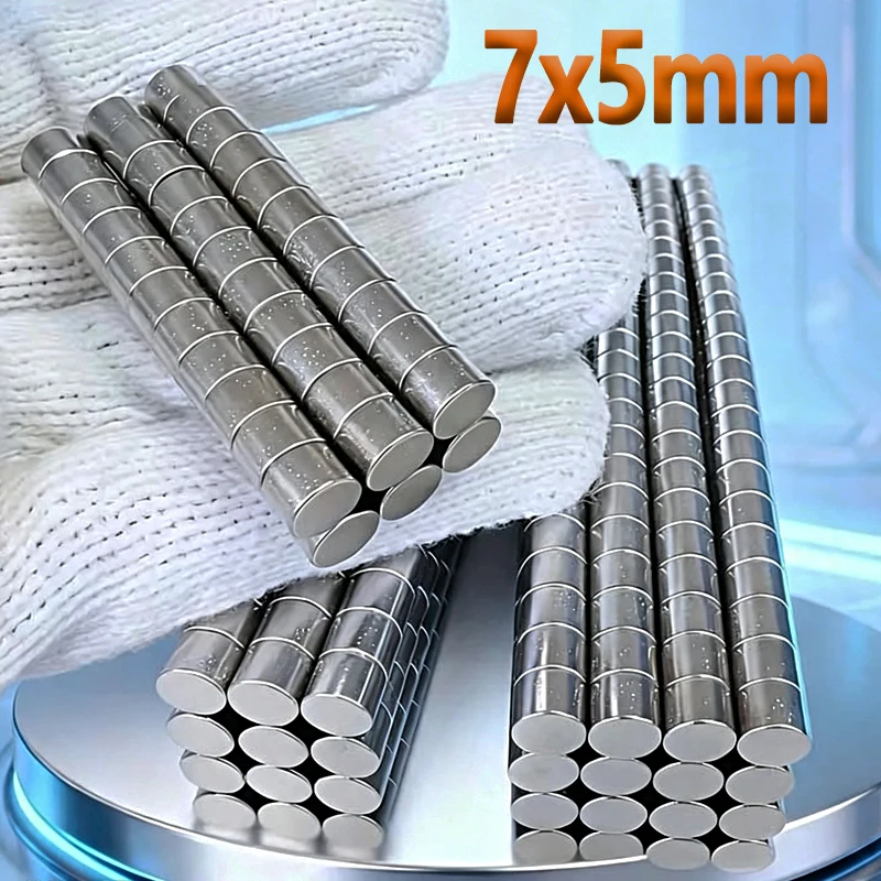 N35 NdfeB 7x5mm Magnet 5-500pcs 7*5mm Accessory Neodymium Magnet Fridge Magnets Round Shape Permanent Magnetic Imanes