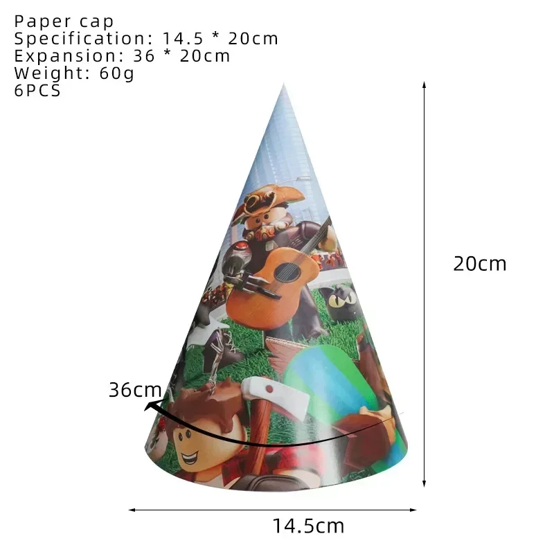 Roblox Game Theme Party Decorations for Boys Banner Cake Kids Birthday Party Tableware Decoration Backgrounds Party Supplies