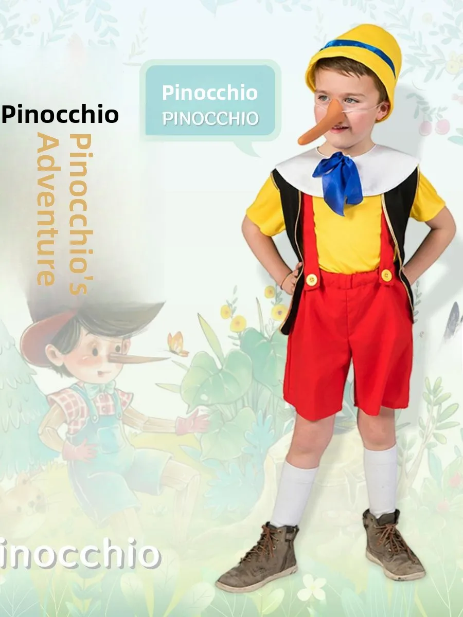 

Детский костюм для косплея с длинным носом, наряд для выступлений на Хэллоуин, весенний сезон, А-силуэт, другие материалы, 100% материал [указать тип материала, если известен, иначе уточнить]