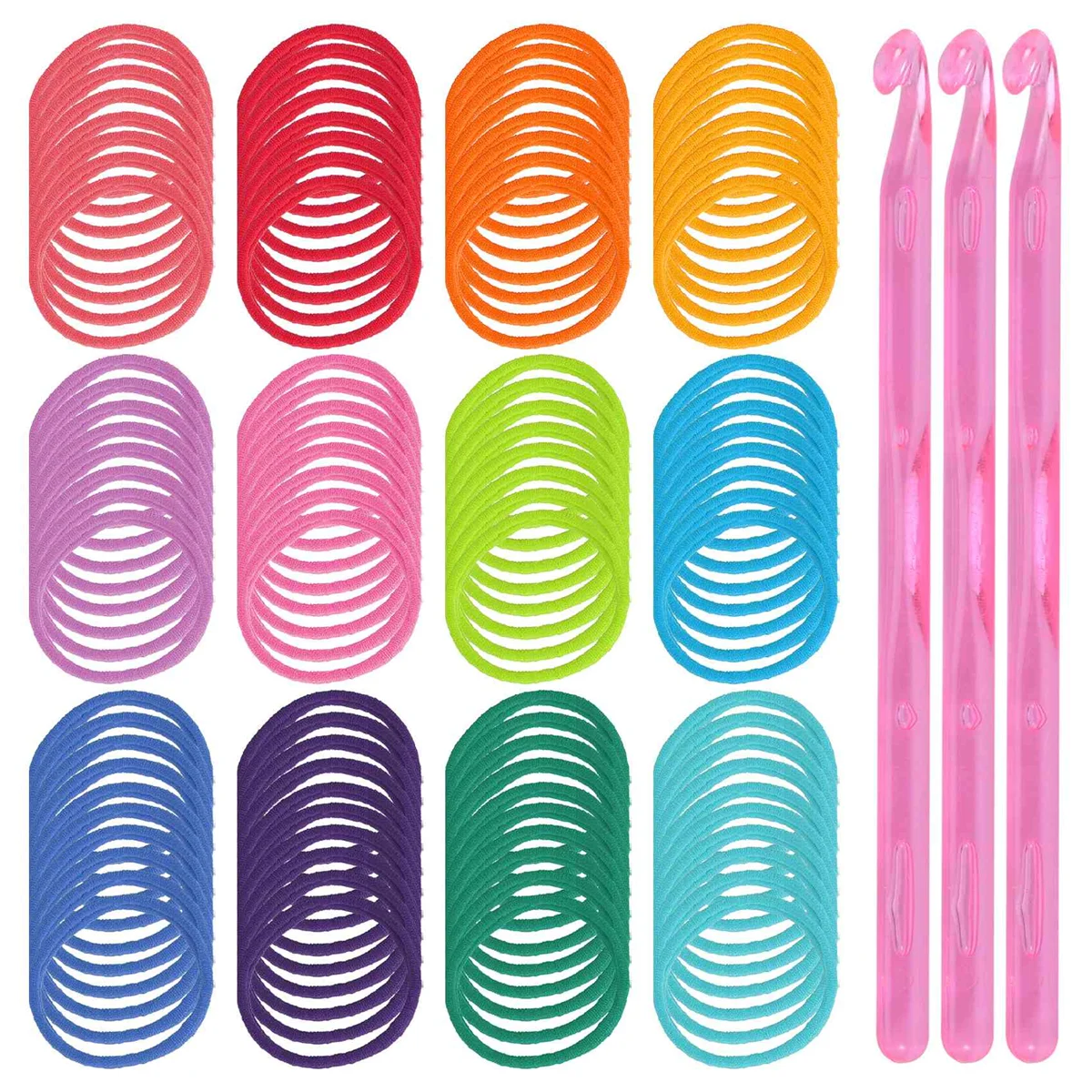 Hot Nieuwe 192 Stuks 7 Inch Pannenlap Loops Weefgetouw Loops Weven Craft Loops Met 12 Kleuren Voor Diy ambachten Levert Een