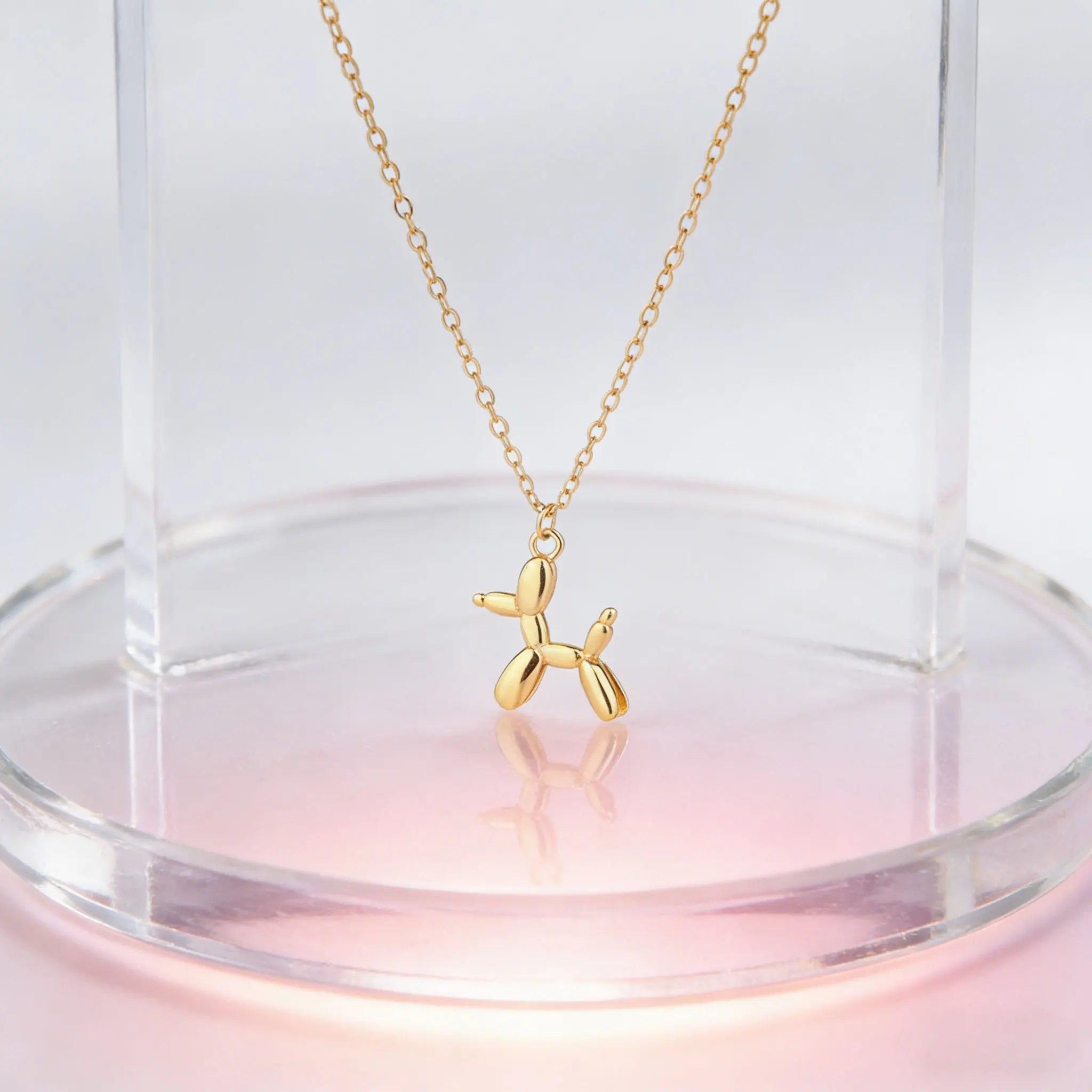 

1Pc Fashion Hip Hop Balloon Dog Pendant - Women's New Simple Euro-American Necklace Jewelry