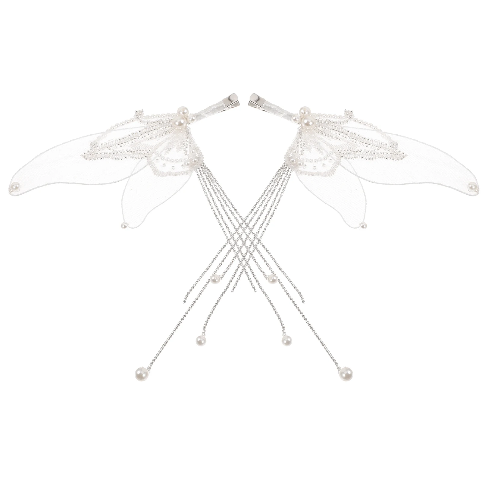 

Заколки для волос с жемчужной кисточкой, свадебные аксессуары в форме бабочки, женские заколки для волос, свадебные когти для девочек, сетка, легкие, удобные