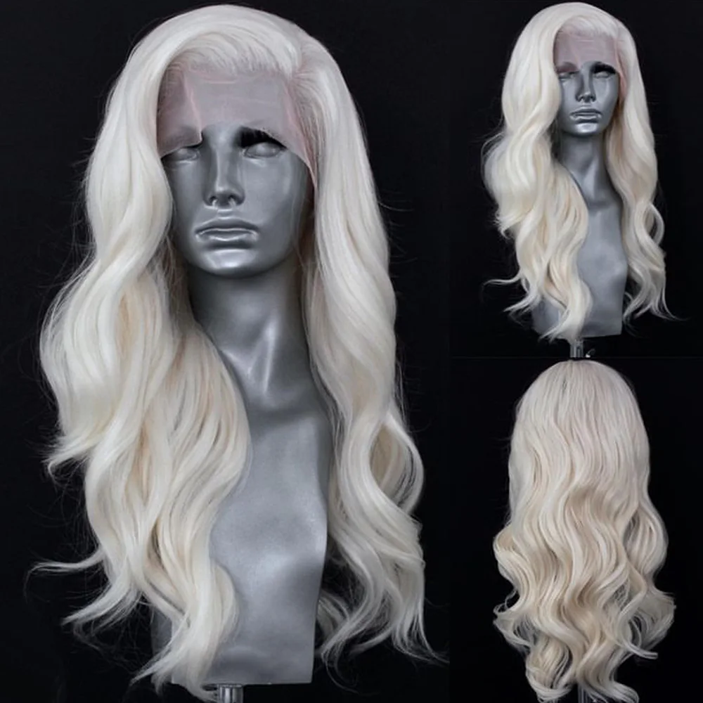 Webster Synthetische Lace Front Pruik Hoge Temperatuur Fiber Roze Haar Kant Pruiken Voor Vrouwen Lang Haar Golvende Pruiken Hittebestendige Cosplay