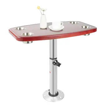 22-28吋可調式房車桌,防鏽,適用於房車、旅舍、汽車、商用車輛和遊艇,附4個杯架 8 最佳銷售 房車家具 - №1