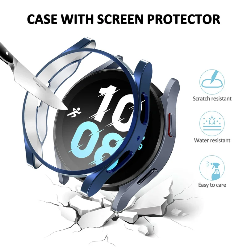 TPU Case for Samsung Galaxy Watch 5-4-Active 2 40mm 44mm Active2 soft Shell Full cover Bumper Screen Protector film Accessories